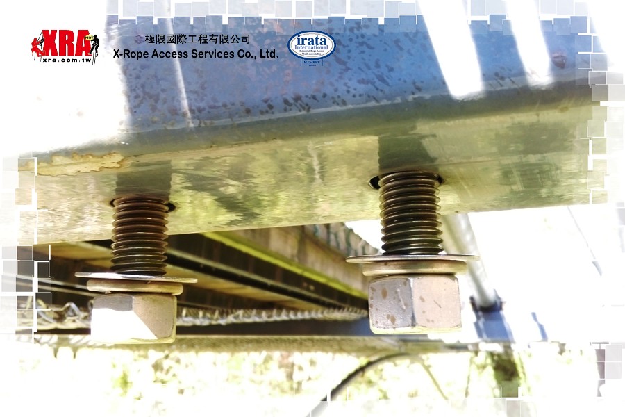 奧萬大吊橋主索夾具螺栓檢測