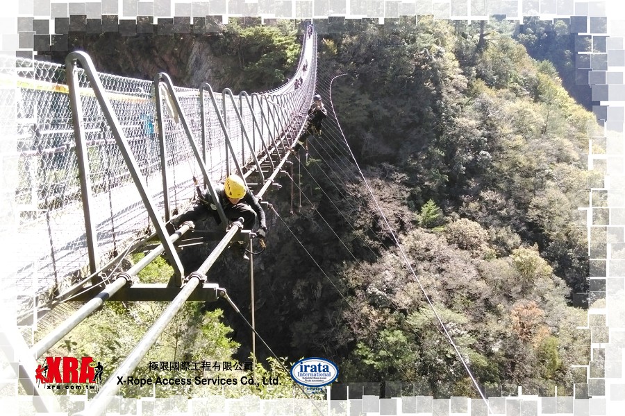 奧萬大吊橋主索夾具螺栓檢測