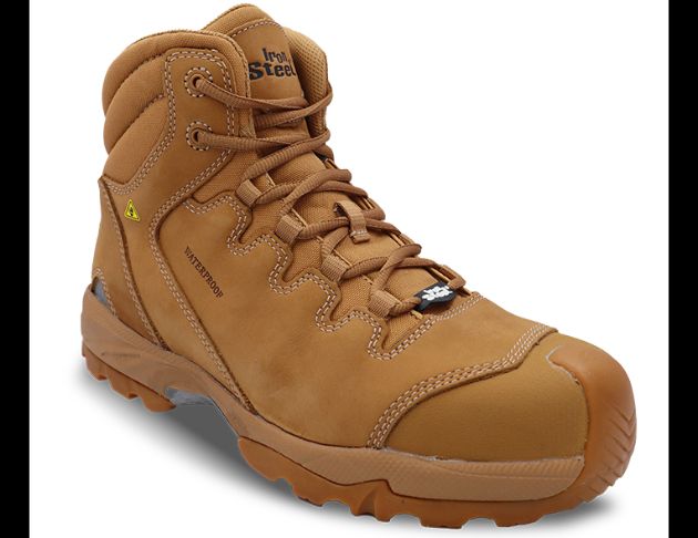 金翅靴 Gold Finch 側拉鍊防水絕緣安全鞋-金色 2